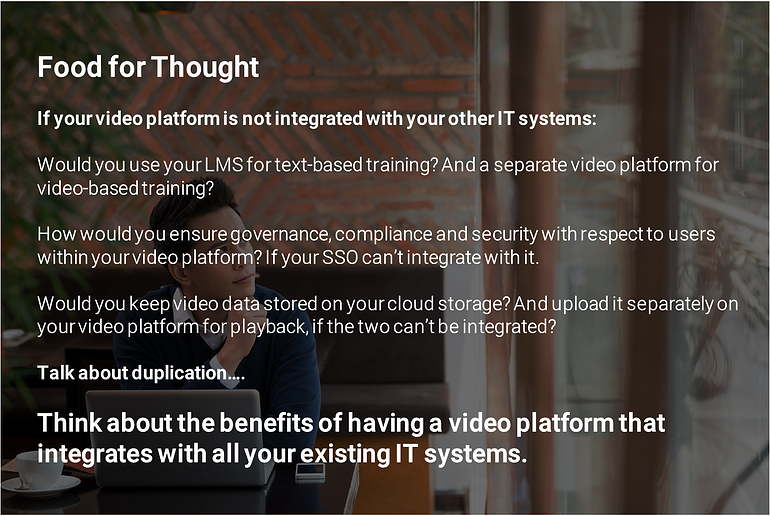 Why integrations are important in an enteprise video platform